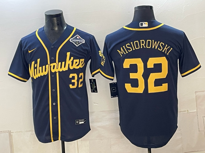 Men 2026 Milwaukee Brewers #32 Misiorowski blue Game Nike MLB Jersey 101204->milwaukee brewers->MLB Jersey